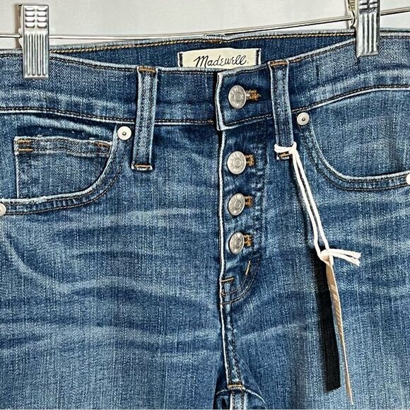 Madewell Slim Straight: Distressed Button Front Edition Jeans 23TL - Picture 3 of 12